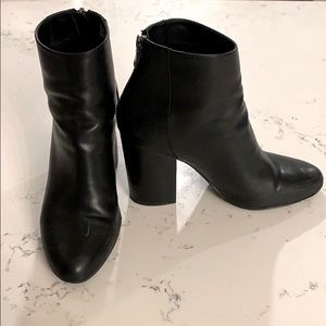 Steve Madden Black Leather Booties